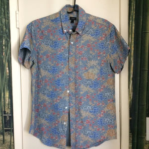 J. CREW MEN'S S/S FLORAL PRINT SHIRT SIZE S